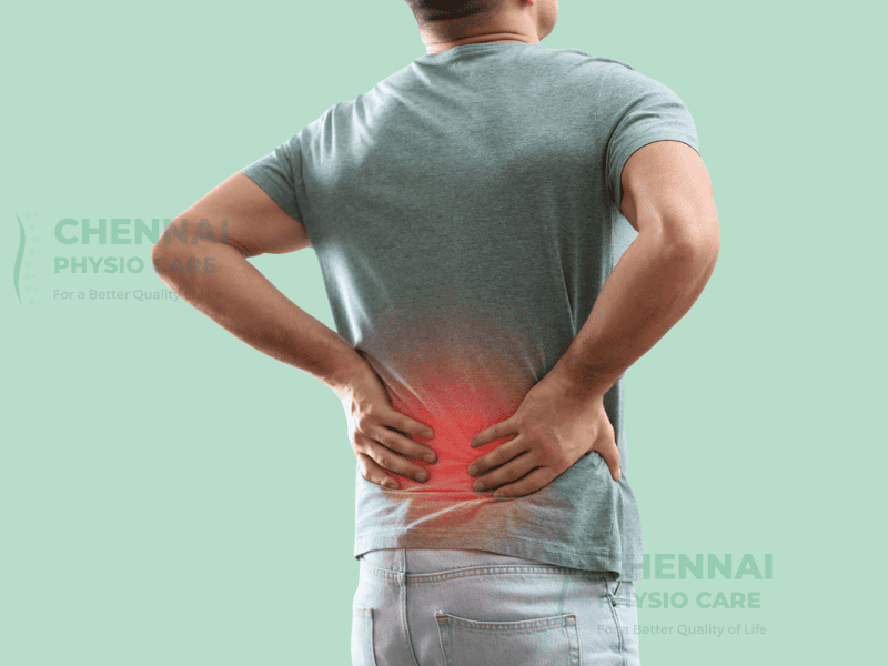 Person receiving back physiotherapy treatment